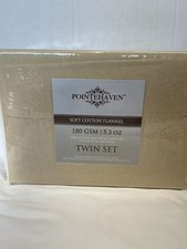 Pointehaven Soft 100 Cotton Solid Flannel Twin Size Sheet Set New