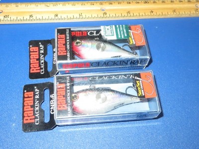 Lot of 2 Rapala Clackin Rap CNR6 Rattling Lipless Lures Silver