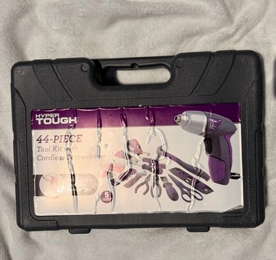 44pc Tool Kit Set - 4V Cordless Screwdriver Drill - Charger - Case Included