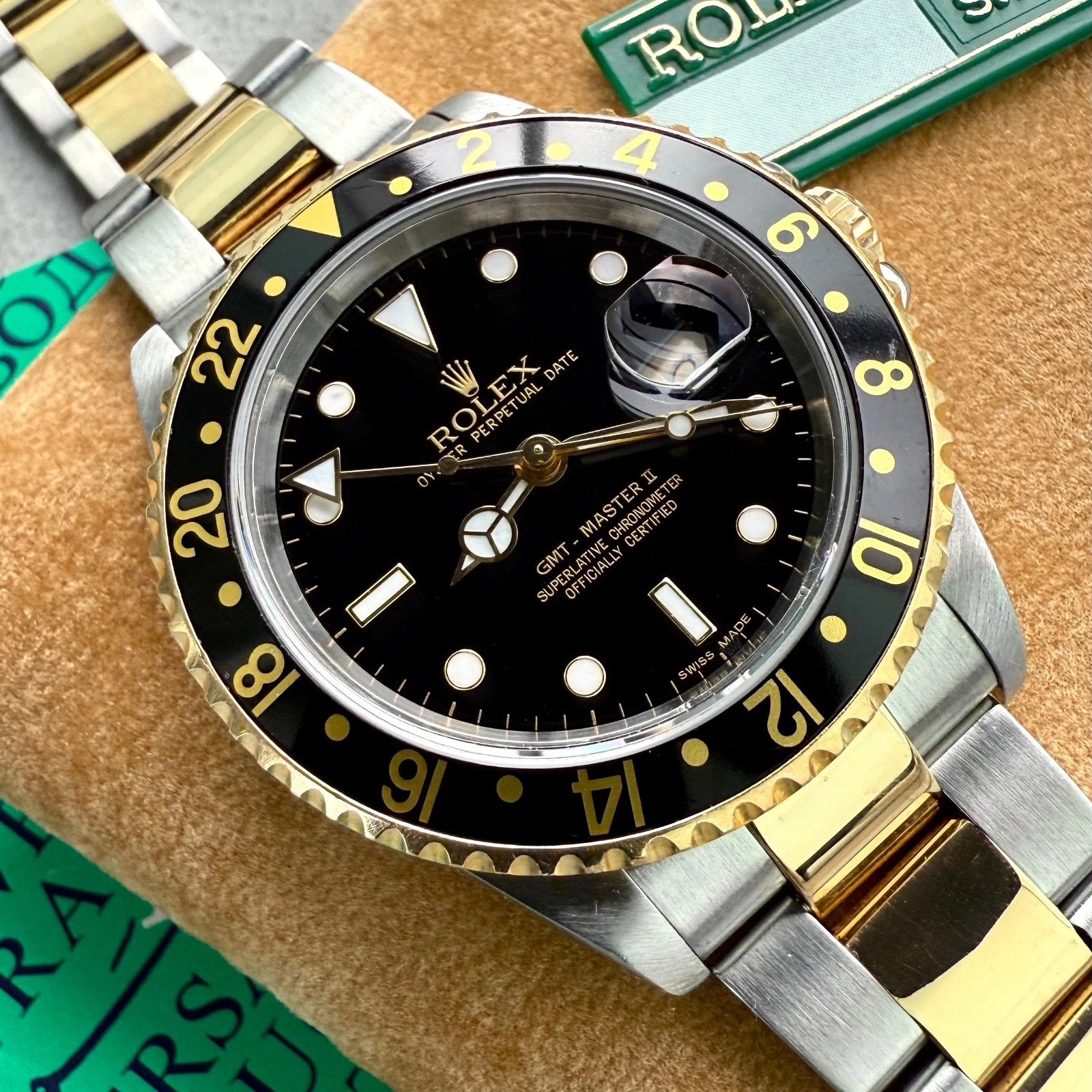 2002 Rolex GMT Master II 16713 Two Tone Serviced Box + Booklets