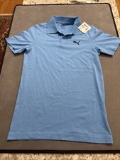 NWT Puma Essential Men's ExSmall Polo Shirt Regal Blue Short Sleeve Lightweight