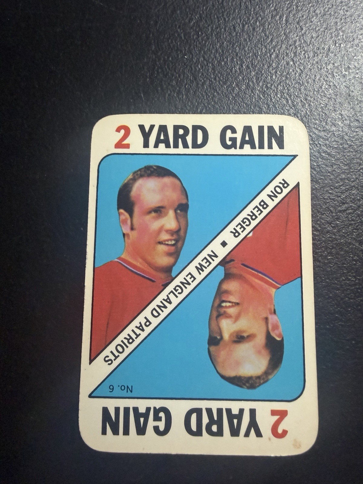 1971 Topps Football Game Cards #6 Ron Berger New England Patriots Nm