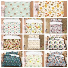 3D Animals Forest Cartoon Pattern Quilt Cover Duvet Cover Comforter set