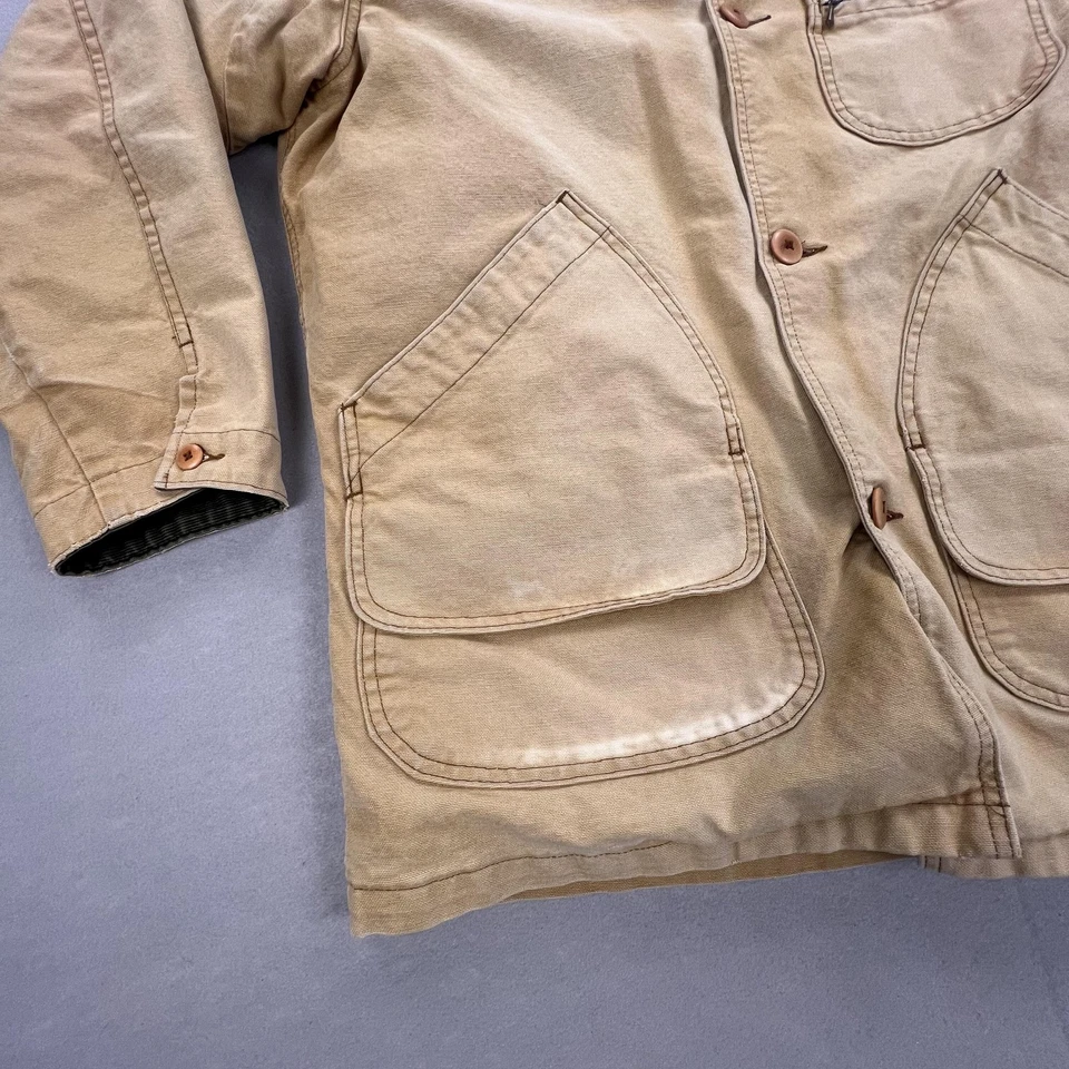 Chaqueta de Colección L.L.Bean Para Hombres Abrigo de Campo de Lona Tostado Medio Hecho en EE. UU. Ropa de Trabajo Años 90 Foto 4 de 4