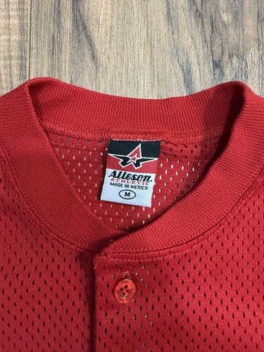 Vintage Y2K 2000s Clarinda Iowa High School Baseball Red Mesh Jersey Medium #19 - Bild 4 von 9