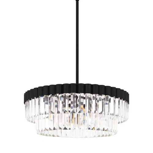 Quoizel QP6742 Starlight 4 Light 19"W Crystal Pendant - Black - Picture 1 of 9