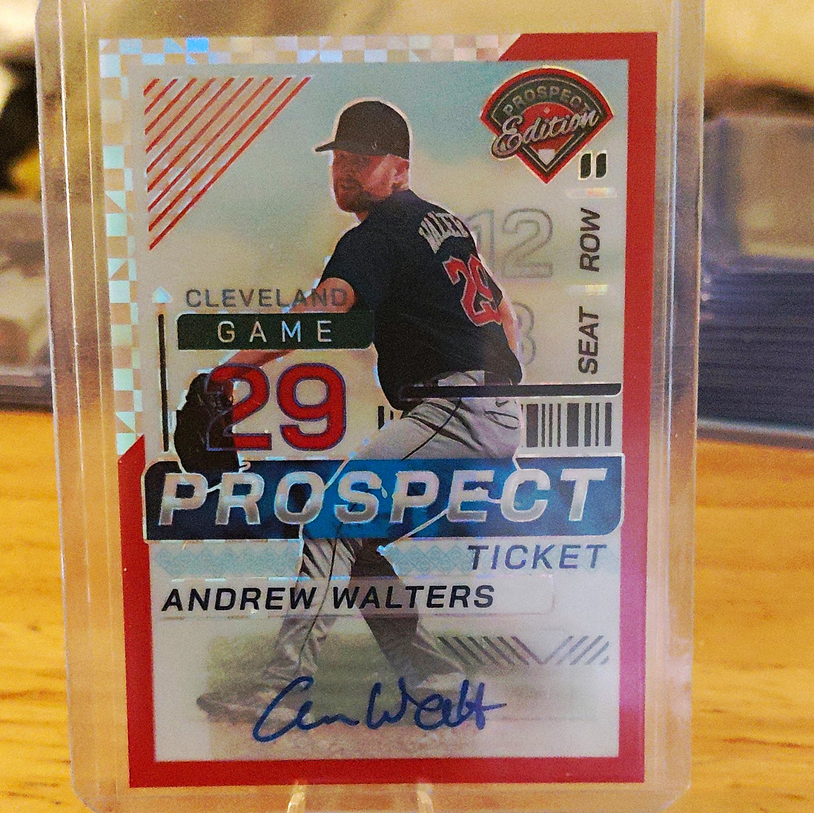 2024 Panini Andrew Walters #22 Prospect Ticket Red Power Prizm Auto 66/99