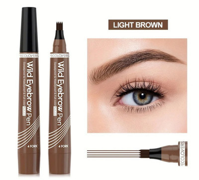 4 Tip Waterproof Eyebrow Pen Microblading Liquid Brow Pencil 5 Colors