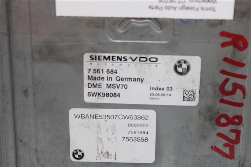 Módulo de control electrónico ECM del motor compatible con BMW 525i 1151877 06-07 Foto 2 de 3