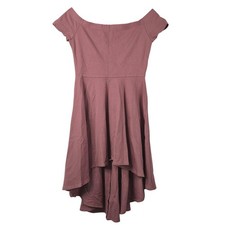Windsor Dress Womens Large Pink Off Shoulder Hi Low Fit Flare Jersey Casual
