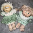 1978-82  Vintage Cabbage Patch Kids Dolls w/ Outfits Set Of 2