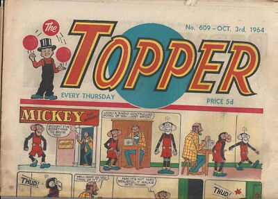 THE TOPPER COMIC + COA No 609  - 3 October 1964 VINTAGE & ORIGINAL PERFECT GIFT