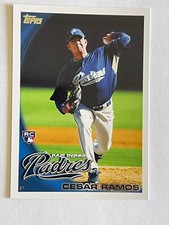 2010 TOPPS CESAR RAMOS #98 ROOKIE PITCHER SAN DIEGO PADRES BASEBALL CARD
