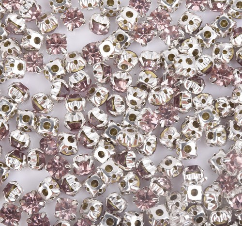 5mm-8mm crystal Sew On glass cup Rhinestone Montees silver base Beads Craft Gem - Picture 14 of 20