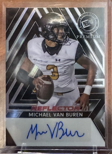 Michael Van Buren 2024 Hoja Press Pass Reflector Pre-Novato Tarjeta Automática 1/2 LSU - Imagen 1 de 2