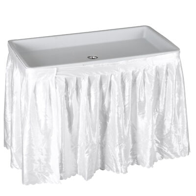 Folding Ice Cooler Table w/ Skirt & Drain Hose Portable Camping Table for Party