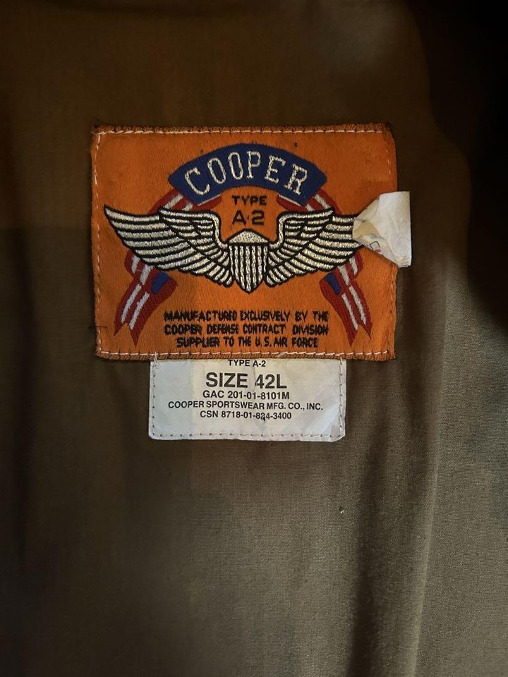 Type A2 Leather Jacket Flying Tiger eBay