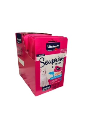 Vitakraft Souprise - Salmon Fillet Broth- 2.8 oz, 4 pk (18/4pack) FREE DELIVERY