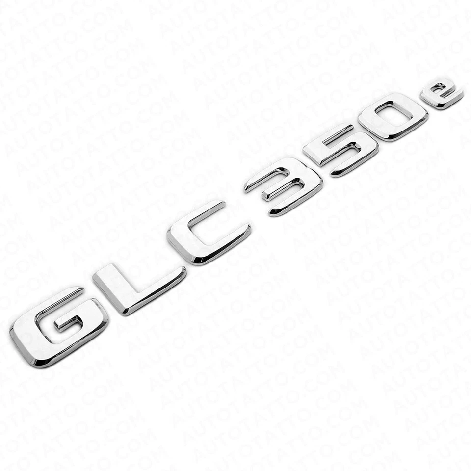 19-21 Mercedes-Benz GLC 350e Letter Emblem Liftgate Logo Badge AMG Sport Chrome - Image 2 of 4