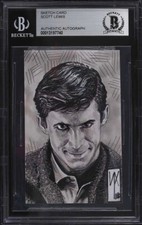 Psycho Norman Bates Alfred Hitchcock Original Art Sketch Card 1/1 BAS