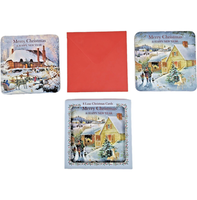 8 Weihnachtskarten Set Klappkarten Mit UmschläGen Kraftpapier GrußKarten Xmas