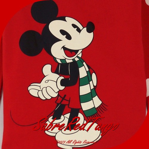 NWT HANNA ANDERSSON DISNEY ORGANIC LONG JOHNS PAJAMAS MICKEY MOUSE RED 110 5 - Picture 2 of 4