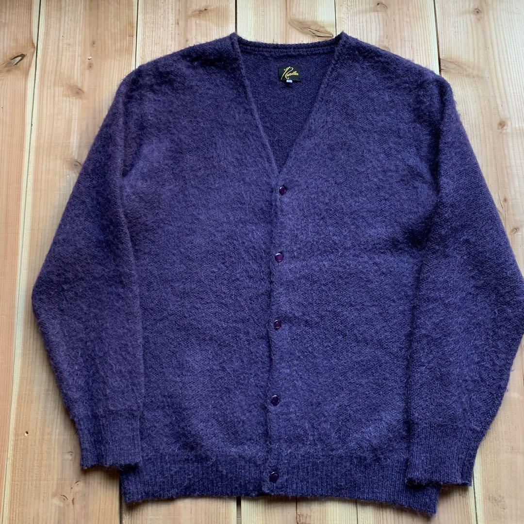 Needles 2021AW Mohair Cardigan L Purple Plain Simple | eBay