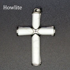 Cross Natural Crystal Pendant Chakra Gems Stone Amulet Energy Gift Reiki Healing