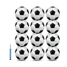 12 Pack Classic Soccer Balls Size 3/4/5 Inflatable with Pump for Kids,Youth a...
