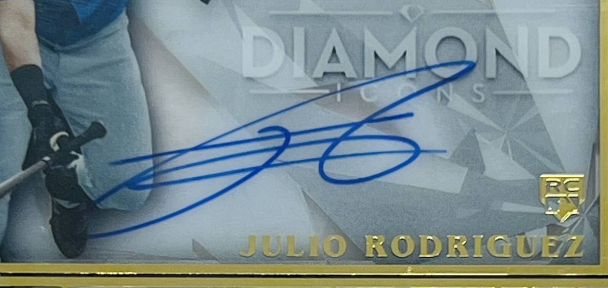 2022 TOPPS DIAMOND ICONS ROOKIE AUTO JULIO RODRIGUEZ /25 PSA 9 