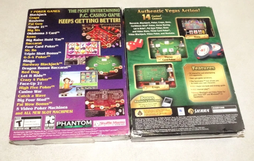 Reel Deal Casino High Roller Phantom PC CD Game + Hoyle Casino Vegas Style NEW - Image 3 of 4
