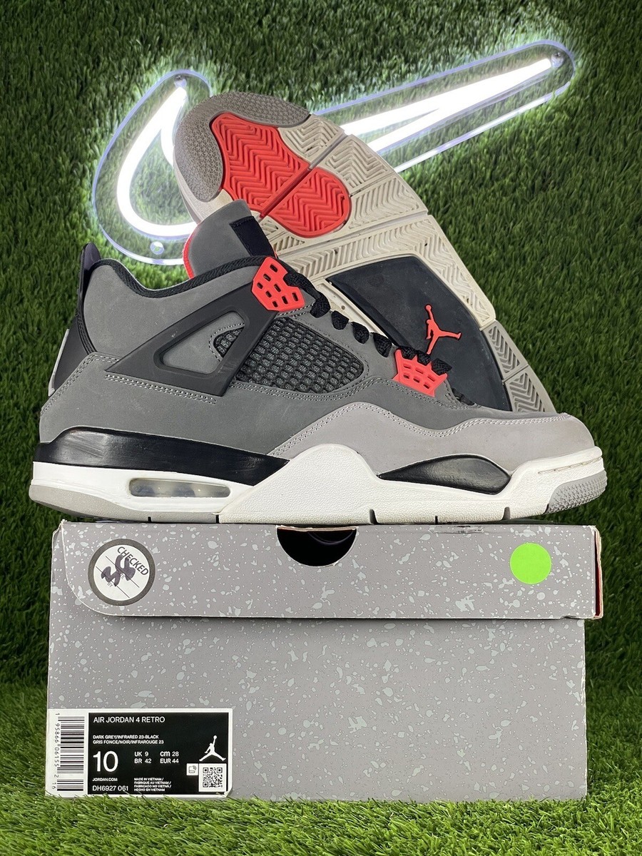 CLEAN! Nike Air Jordan 4 Retro Infrared Black Gray (DH6927-061 