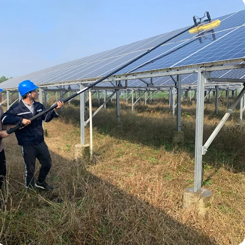 Máquina de limpieza de paneles solares eléctricos cepillo de limpieza fotovoltaico poste telescópico - Imagen 11 de 23