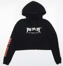 H&M Womens Black Cotton Blend Hoodie Size S - Purpose World Tour