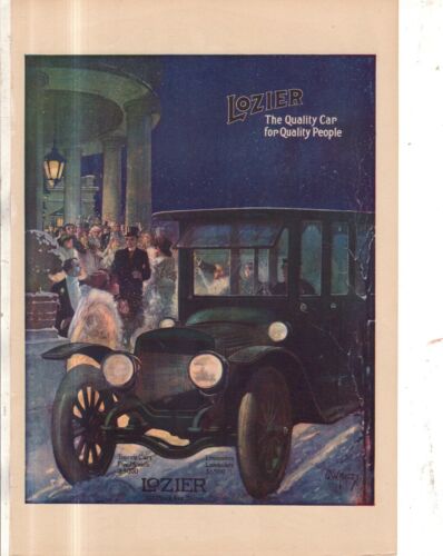1912 Lozier Limousine annonce originale du Théâtre - très Rare - Photo 1/1