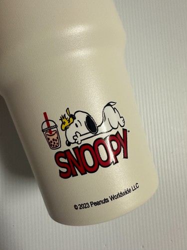 Gong Cha X Snoopy White Tumbler 590mL / 20oz Cup Tea Coffee Straw - USE CODE 6% - Picture 6 of 7