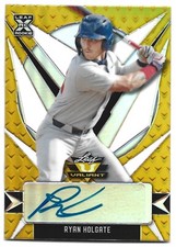 2021 Leaf Valiant #BA-RH2 Ryan Holgate 1/10 Gold Auto Bookend St Louis Cardinals