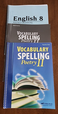 ABEKA 5th Ed. Vocabulary Spelling Poetry II Teacher Key/Quiz Key/Video Manual