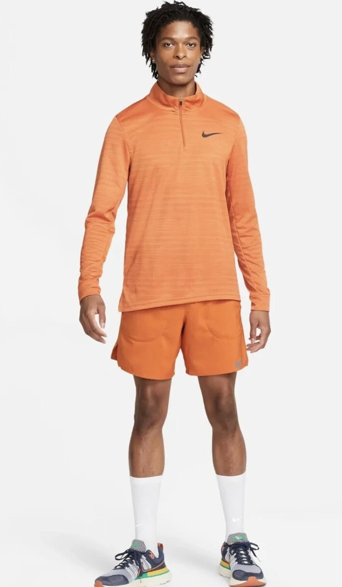 Nike Flex Stride Men 2 In 1 Running Shorts CJ5471 816 Orange Mens sz Medium