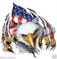 AMERICAN FLAG EAGLE STICKER HELMET STICKER BUMPER STICKER LAPTOP STICKER WINDOW
