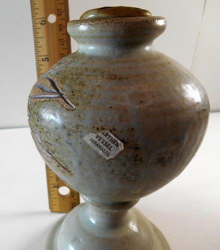 Quemador de incienso de colección cerámica cerámica brote jarrón The Earthen Vessel, Durango CO - Imagen 7 de 10
