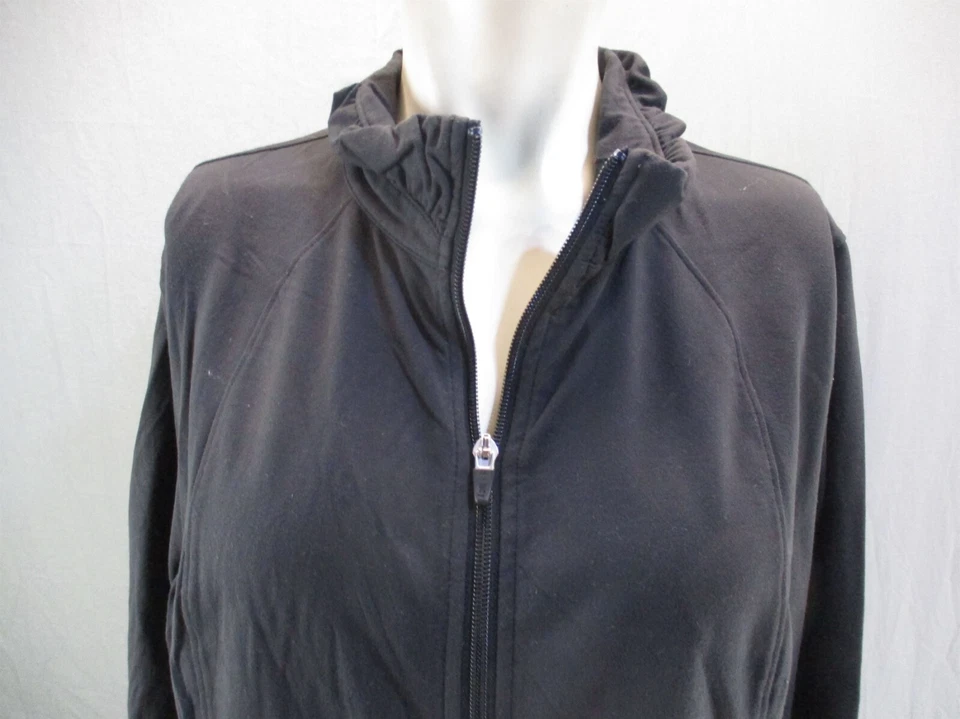 Chaqueta deportiva LUCY talla L negra con cremallera completa cuello con bolsillos 1Bl9 Foto 2 de 4