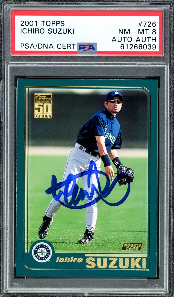 ICHIRO SUZUKI AUTOGRAPHED 2001 TOPPS ROOKIE CARD MARINERS