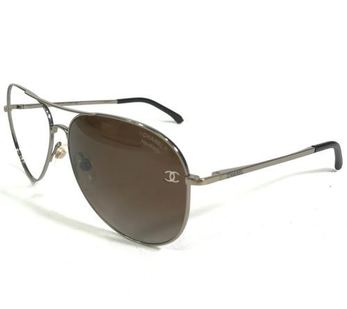 Chanel Sunglasses Frames 4189-T-Q c.395/S9 Dark Silver Aviators 59-14-135 - 第 1/11 張圖片