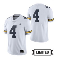NWT Men's Nike Jordan Michigan Wolverines 4 Football Jersey Size 2XL AQ0030-100