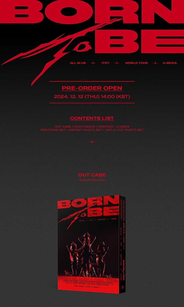 ITZY 2ND WORLD TOUR [BORN TO BE] IN SEOUL [DVD/BLU-RAY] with GIFT