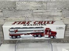 1997 Texaco Fire Chief Gasoline Tanker Truck Bank Lights/Sound, NIB