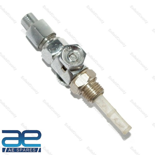 5 X Pour Triumph BSA Norton Carburant Bleu Pétrole Gas Tank Laiton Tap Chrome ? - Photo 8/9