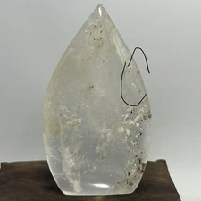 297g Natural clear Quartz obelisk white Crystal tower point Healing decor  N20