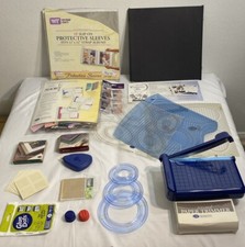 Creative Memories Lot Scrapbooking Bag Stencils Stickers Cutters   papers